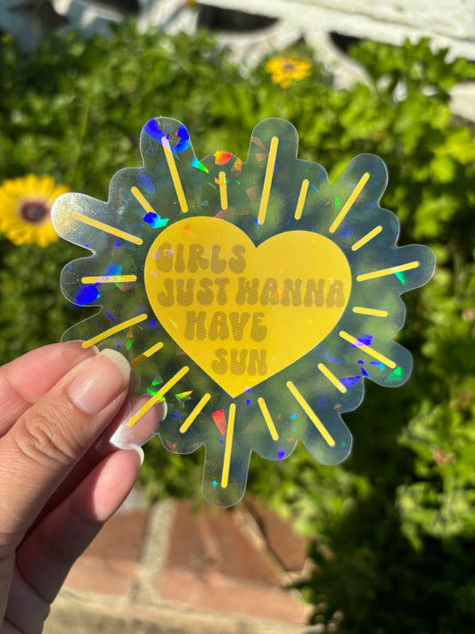 Girls Just Wanna Have Sun Sticker