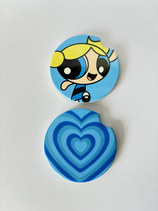 Blue Puff Car Coasters