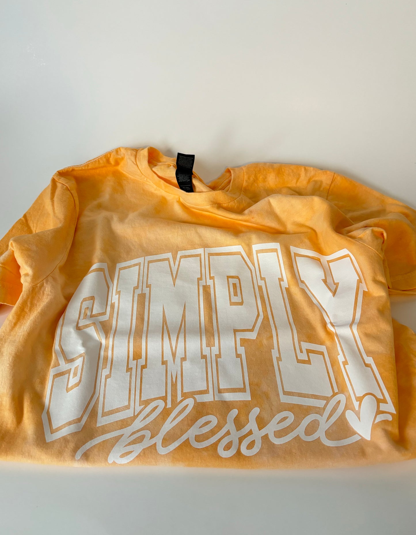 Simply Blessed Peach Tie-Dye T-Shirt